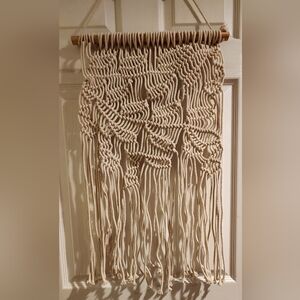 Wall tapestry and crochet hanging planter